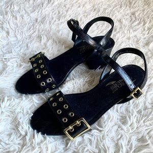 Aerosoles Black & Gold Heeled Sandals